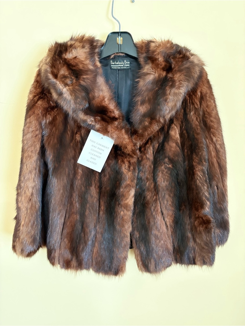Women's Vintage Brown Mink Fur Jacket